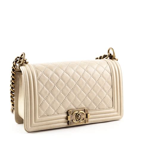 chanel boy bag beige|Chanel boyfriend bag small.